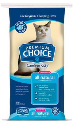 Premium Choice® Carefree Kitty®  All Natural Solid Scoop Unscented Cat Litter